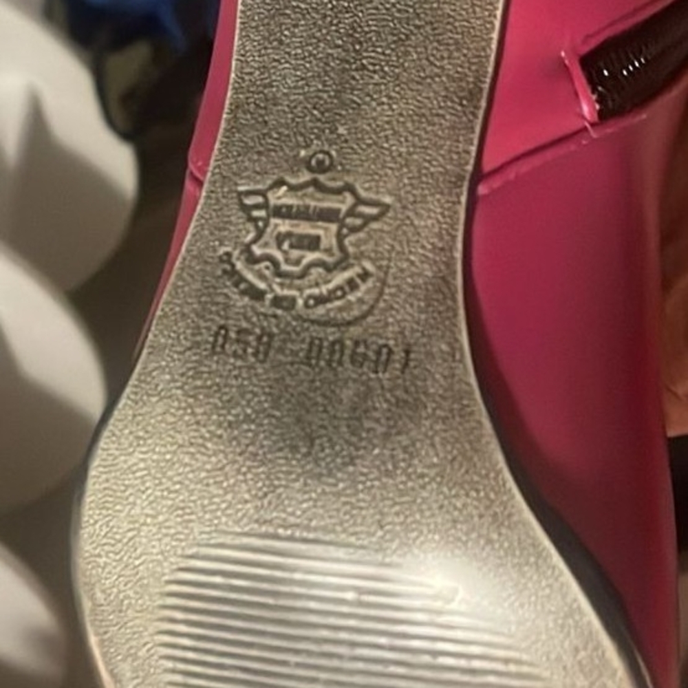 ANTONIO MELANI Fuchsia Leather Heeled Boots - Picture 3 of 3